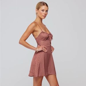 Brand new Resa Juniper Mini Polka Dot dress silk